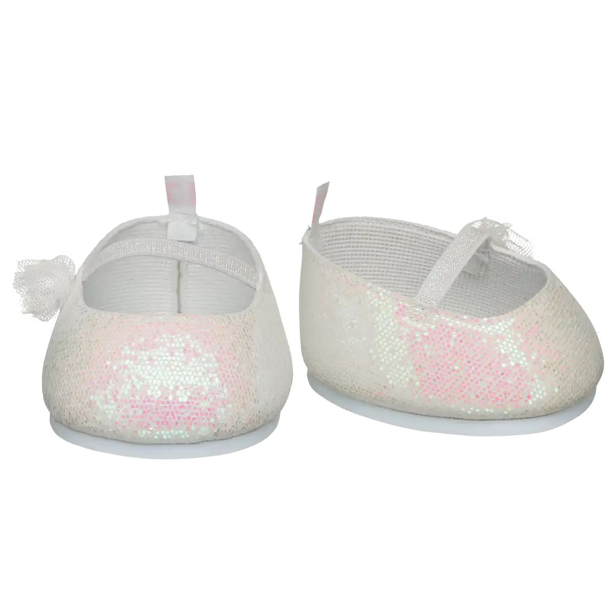 Hvite glitrende ballerinasko