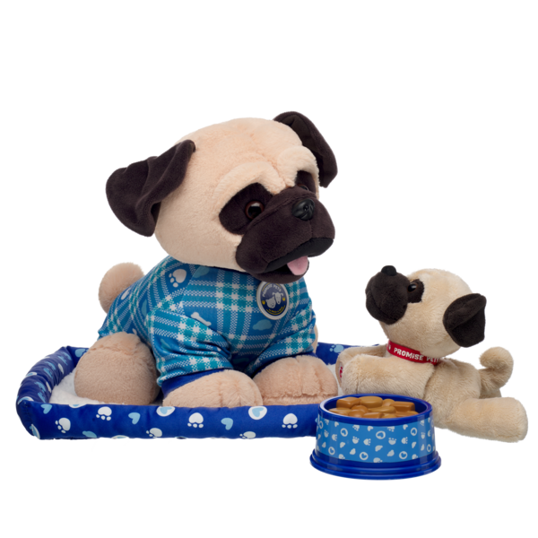 Promise Pets skål med blåt print