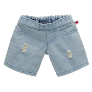 Lyseblå slitte jeans