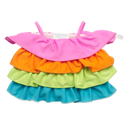 Regnbue ruffle kjole