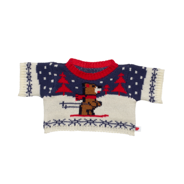 Sweater med skiprint