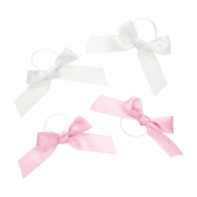 4 pk hvit/rosa sløyfer