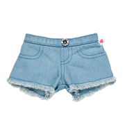 Denim shortser med frynser