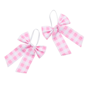 Pink gingham sløjfer